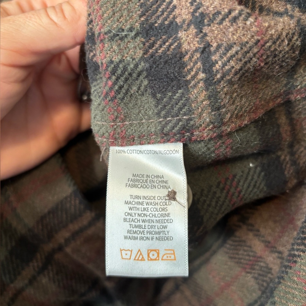 Wolverine | Brown and Green Plaid Casual Shirt | Size Medium - Picture 5 of 6